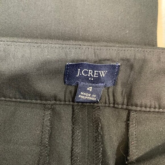 J. Crew black Kelsey flare pant cotton stretch crop length casual career pants - Picture 7 of 11